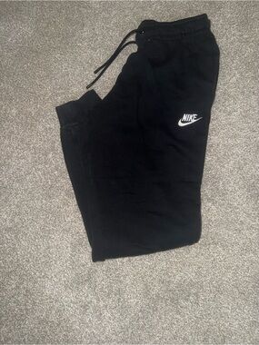 Nike Black Joggers with White Swoosh